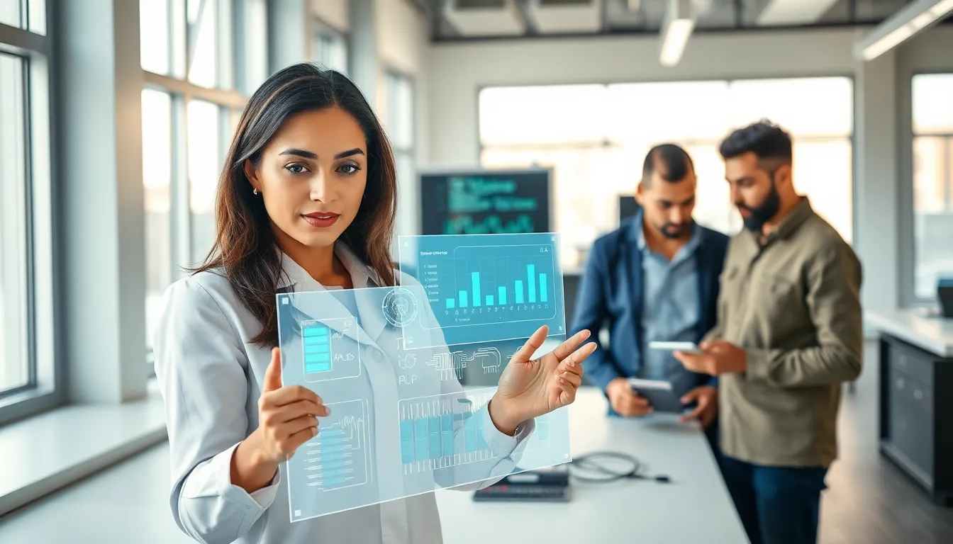 diverse team collaborating on electrical connectivity solutions in a modern office.